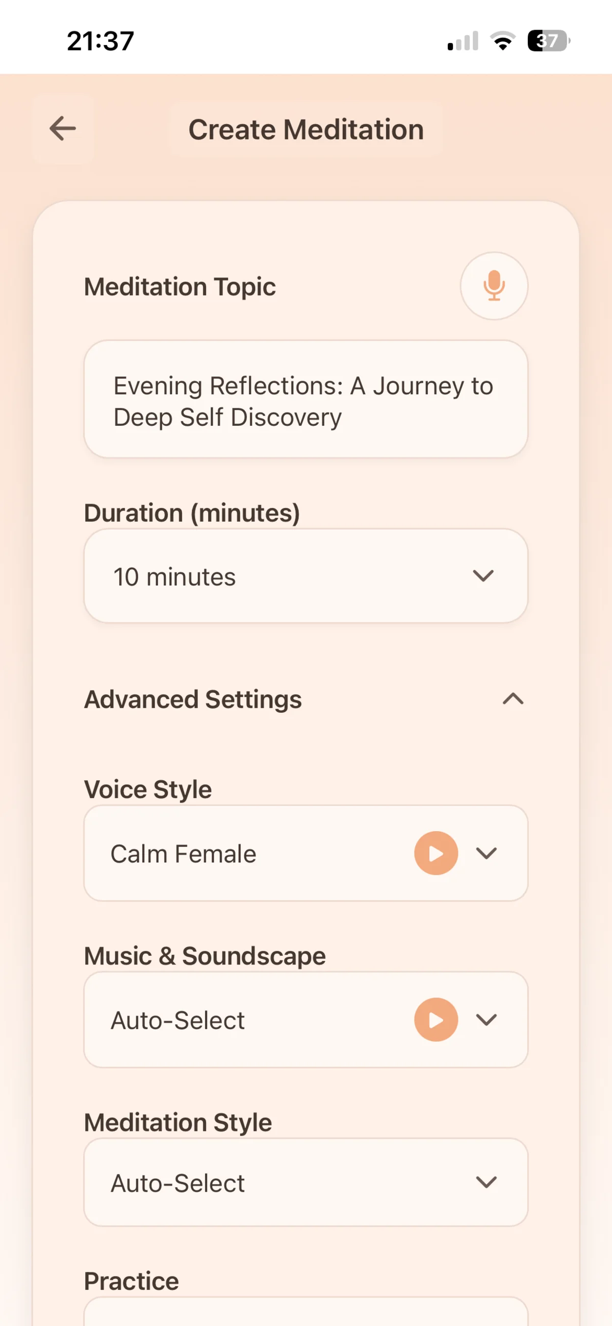 Custom Meditations